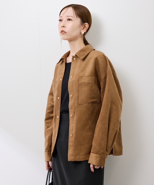 ROPE' PICNIC(ロペピクニック)の「スエードシャツ(シャツ/ブラウス・レディース・ブラウン/ベージュ系その他/スミクロ・FREE)」の4枚目の写真