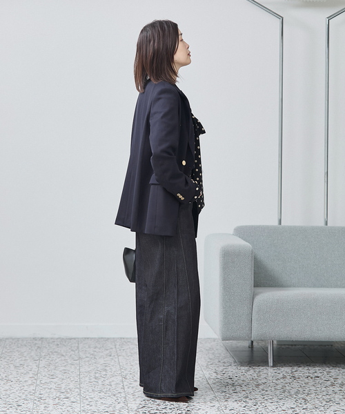 journal standard L'essage（ジャーナルスタンダードレサージュ）の「《追加》ウールトリコチン ブレザージャケット（テーラードジャケット・レディース・グレー/ネイビー・FREE）」の11枚目の写真