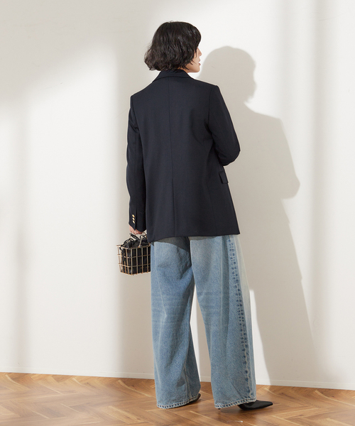 journal standard L'essage（ジャーナルスタンダードレサージュ）の「《追加》ウールトリコチン ブレザージャケット（テーラードジャケット・レディース・グレー/ネイビー・FREE）」の19枚目の写真