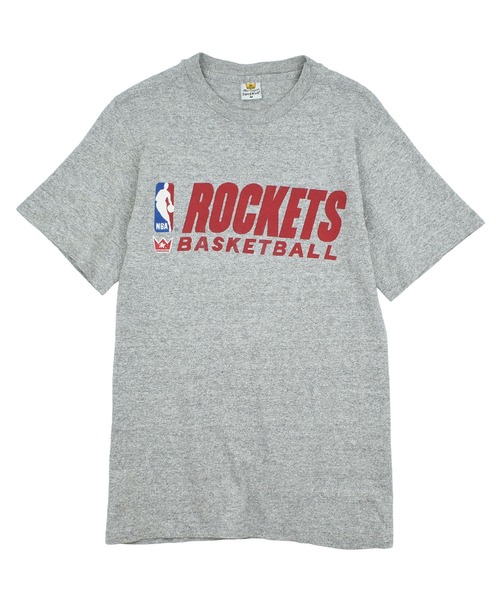 LABORATORY R(ラボラトリーアール)の「【USED】90s McGREGOR “NBA ROCKET” バスケ Tシャツ(Tシャツ/カットソー・メンズ・グレー・MEDIUM)」の1枚目の写真