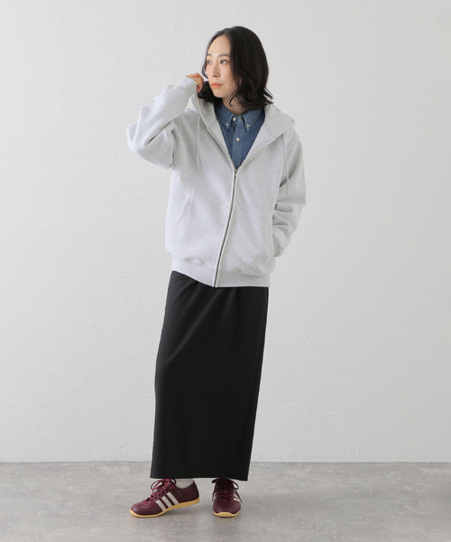 WISM（ウィズム）の「BASEMENT GEAR / ベースメントギア 15oz Garment Dye ZU Hoodie（パーカー・メンズ・ブラウン/ネイビー/ブラック/ライトグレー/ブルー/ピンク・LARGE/X-LARGE/MEDIUM）」の8枚目の写真