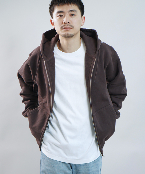 WISM（ウィズム）の「BASEMENT GEAR / ベースメントギア 15oz Garment Dye ZU Hoodie（パーカー・メンズ・ブラウン/ネイビー/ブラック/ライトグレー/ブルー/ピンク・LARGE/X-LARGE/MEDIUM）」の21枚目の写真