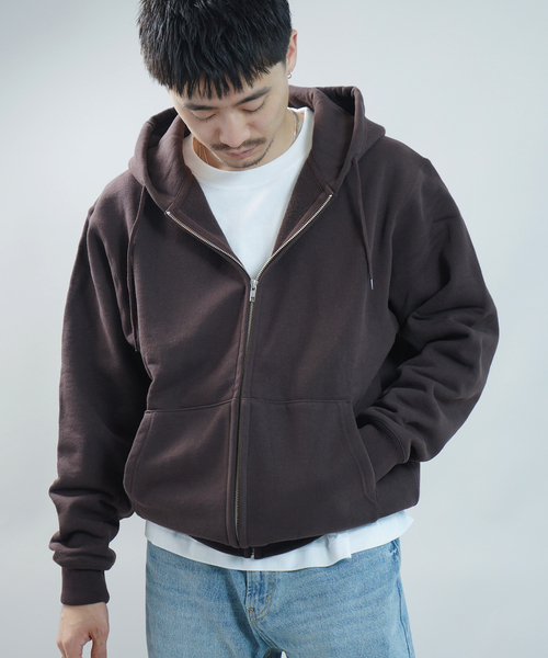 WISM（ウィズム）の「BASEMENT GEAR / ベースメントギア 15oz Garment Dye ZU Hoodie（パーカー・メンズ・ブラウン/ネイビー/ブラック/ライトグレー/ブルー/ピンク・LARGE/X-LARGE/MEDIUM）」の22枚目の写真