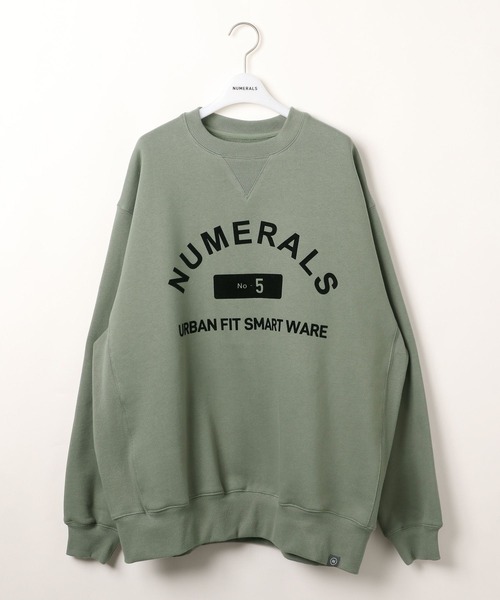 NUMERALS（ヌメラルズ）の「[NUMERALS]ヘビー裏毛ロゴスウェット（スウェット・メンズ・ブラック/カーキ/オフホワイト・MEDIUM/LARGE）」の3枚目の写真