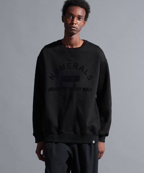 NUMERALS（ヌメラルズ）の「[NUMERALS]ヘビー裏毛ロゴスウェット（スウェット・メンズ・ブラック/カーキ/オフホワイト・MEDIUM/LARGE）」の10枚目の写真
