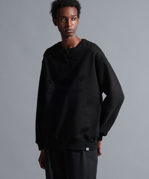 NUMERALS（ヌメラルズ）の「[NUMERALS]ヘビー裏毛ロゴスウェット（スウェット・メンズ・ブラック/カーキ/オフホワイト・MEDIUM/LARGE）」の12枚目の写真