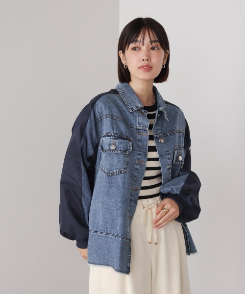 デニムコンビジャケット（デニムジャケット）｜Bou Jeloud