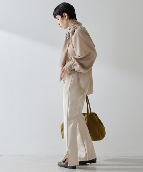 Whim Gazette（ウィムガゼット）の「ジャージーパンツ（その他パンツ・レディース・ブラック/グレイッシュベージュ・36/38）」の5枚目の写真