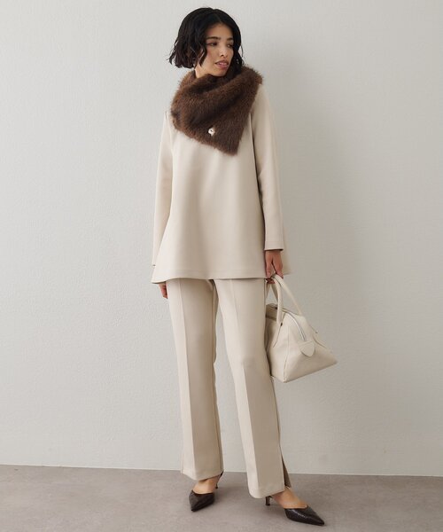 Whim Gazette（ウィムガゼット）の「ジャージーパンツ（その他パンツ・レディース・ブラック/グレイッシュベージュ・36/38）」の9枚目の写真