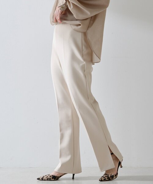 Whim Gazette（ウィムガゼット）の「ジャージーパンツ（その他パンツ・レディース・ブラック/グレイッシュベージュ・36/38）」の4枚目の写真