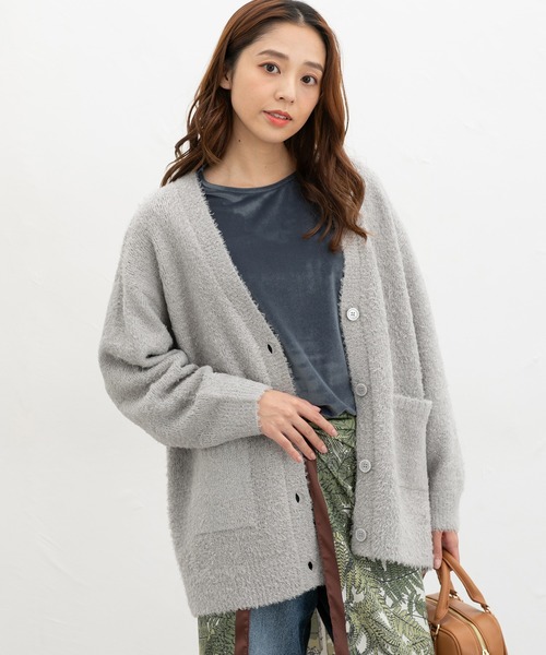 Honeys（ハニーズ）の「ベロアトップス（Tシャツ/カットソー・レディース・ブルー/グレイッシュベージュ/スモークピンク/スミクロ/モカ・L/LL/M/S）」の9枚目の写真