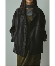 STYLEMIXER（スタイルミキサー）の「フェイクレザージャケット 秋服（テーラードジャケット・レディース）」