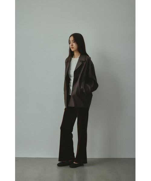 フェイクレザージャケット 秋服（テーラードジャケット