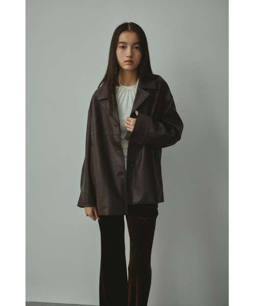 フェイクレザージャケット 秋服（テーラードジャケット