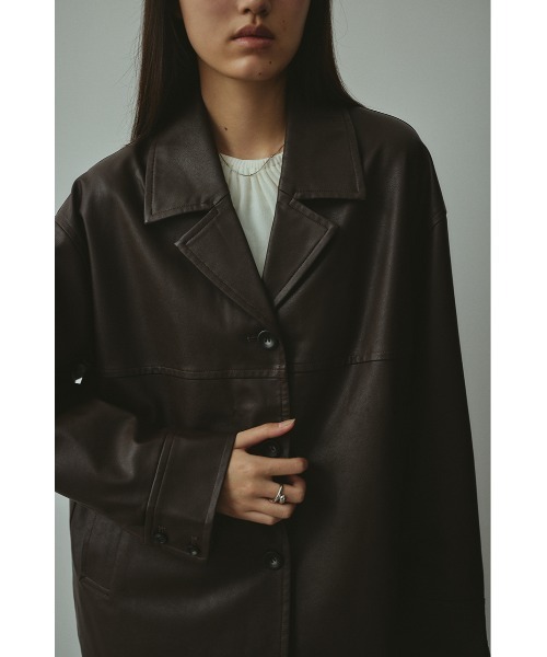 STYLEMIXER(スタイルミキサー)の「【大人気】フェイクレザージャケット 秋服/冬服(ライダースジャケット・レディース・ブラウン/ブラック・FREE)」の18枚目の写真