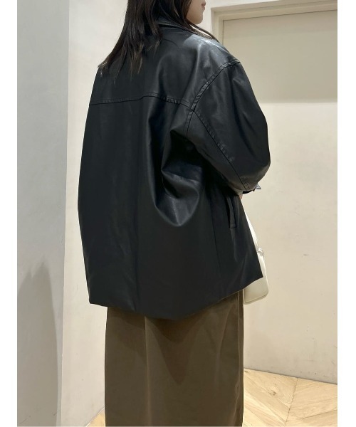 セール】【大人気】フェイクレザージャケット 秋服/冬服（ライダース