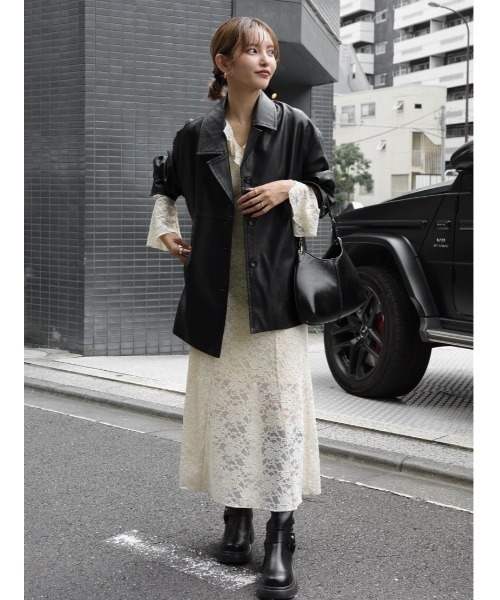 セール】【大人気】フェイクレザージャケット 秋服/冬服（ライダース