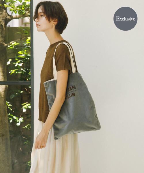 beej(ビージ)の「『別注』beej×DOORS ベロアトート(トートバッグ・レディース・バーガンディー/グレー・ONE)」の1枚目の写真