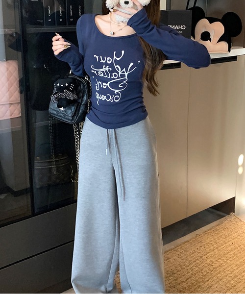 MAISON DE THERESE(メゾン ド テレーズ)の「pure セクシー スタイルのオフショルダーTシャツ(Tシャツ/カットソー・レディース・グレー/ネイビー・S)」の8枚目の写真