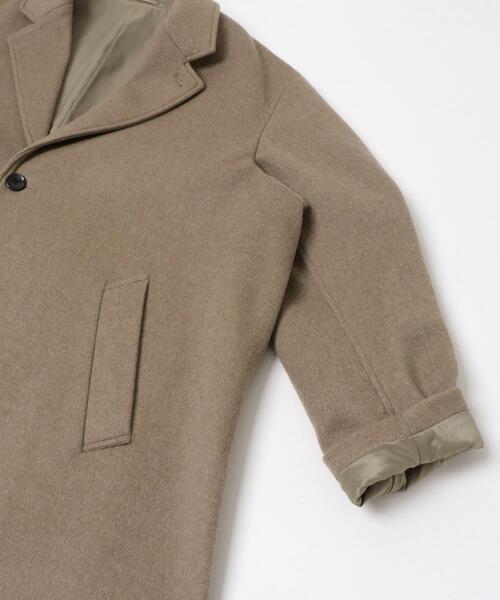URBAN RESEARCH（アーバンリサーチ）の「WOOL OVER CHESTER COAT（チェスターコート・メンズ・ホワイト系その他/ベージュ系その他/ブラック/チャコールグレー・SMALL/LARGE/MEDIUM）」の7枚目の写真
