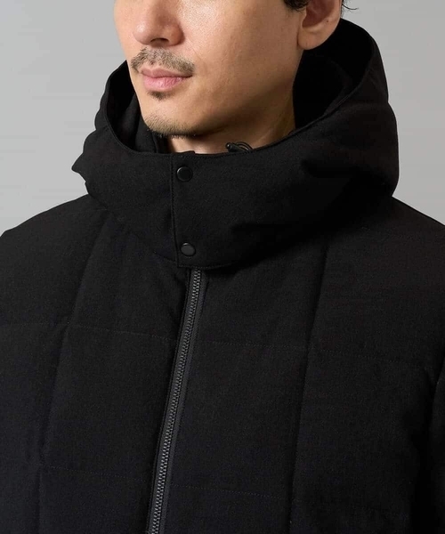 ダウン混率90%】デタッチャブルフードストレッチダウンブルゾン【軽量