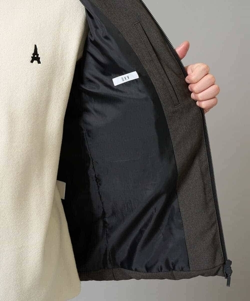 a.v.v(アーヴェヴェ)の「【ダウン混率90%】デタッチャブルフードストレッチダウンブルゾン【軽量/撥水】(ダウンジャケット/コート・メンズ・ネイビー/ダークグレー/グレー/ブラック・52/50/48/46)」の22枚目の写真