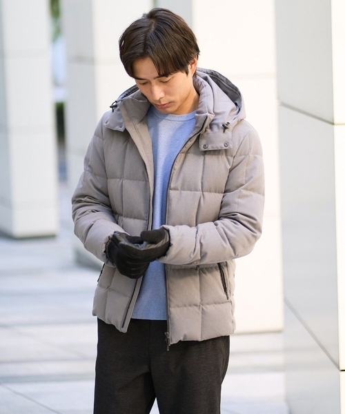 a.v.v(アーヴェヴェ)の「【ダウン混率90%】デタッチャブルフードストレッチダウンブルゾン【軽量/撥水】(ダウンジャケット/コート・メンズ・ネイビー/ダークグレー/グレー/ブラック・52/50/48/46)」の14枚目の写真