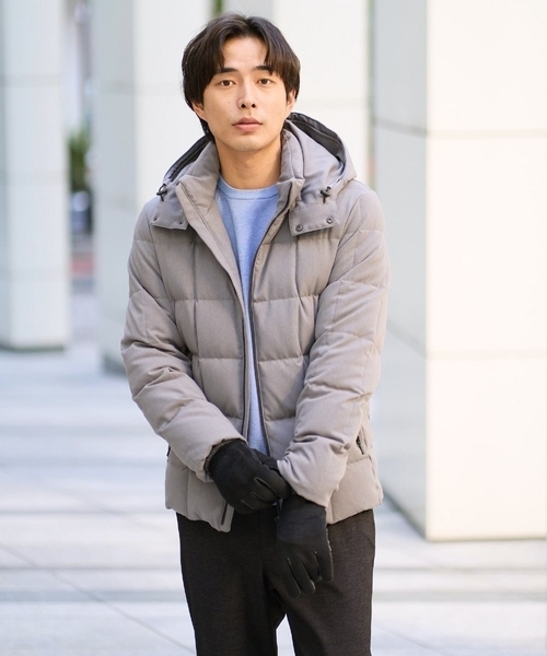 a.v.v(アーヴェヴェ)の「【ダウン混率90%】デタッチャブルフードストレッチダウンブルゾン【軽量/撥水】(ダウンジャケット/コート・メンズ・ネイビー/ダークグレー/グレー/ブラック・52/50/48/46)」の13枚目の写真