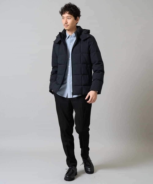 a.v.v(アーヴェヴェ)の「【ダウン混率90%】デタッチャブルフードストレッチダウンブルゾン【軽量/撥水】(ダウンジャケット/コート・メンズ・ネイビー/ダークグレー/グレー/ブラック・52/50/48/46)」の11枚目の写真