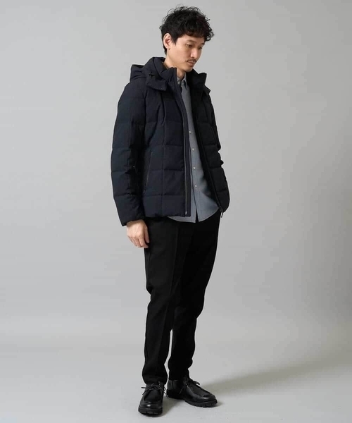 a.v.v(アーヴェヴェ)の「【ダウン混率90%】デタッチャブルフードストレッチダウンブルゾン【軽量/撥水】(ダウンジャケット/コート・メンズ・ネイビー/ダークグレー/グレー/ブラック・52/50/48/46)」の9枚目の写真