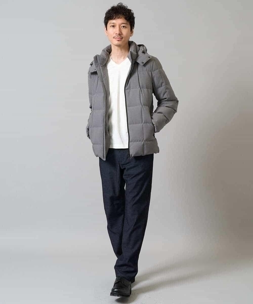 a.v.v(アーヴェヴェ)の「【ダウン混率90%】デタッチャブルフードストレッチダウンブルゾン【軽量/撥水】(ダウンジャケット/コート・メンズ・ネイビー/ダークグレー/グレー/ブラック・52/50/48/46)」の8枚目の写真