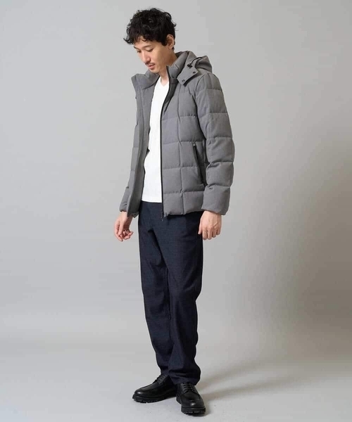 a.v.v(アーヴェヴェ)の「【ダウン混率90%】デタッチャブルフードストレッチダウンブルゾン【軽量/撥水】(ダウンジャケット/コート・メンズ・ネイビー/ダークグレー/グレー/ブラック・52/50/48/46)」の6枚目の写真