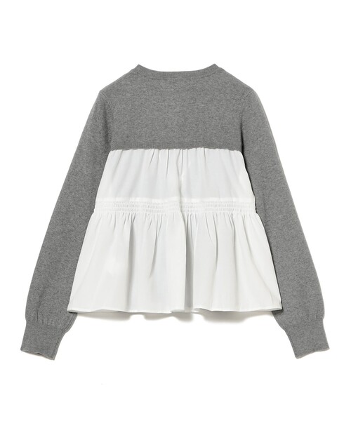 Ray BEAMS（レイビームス）の「異素材 キリカエ カーディガン [手洗い可]（カーディガン/ボレロ・レディース・ライトグレー/ブラック・ONE SIZE）」の16枚目の写真