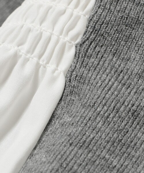 Ray BEAMS（レイビームス）の「異素材 キリカエ カーディガン [手洗い可]（カーディガン/ボレロ・レディース・ライトグレー/ブラック・ONE SIZE）」の17枚目の写真