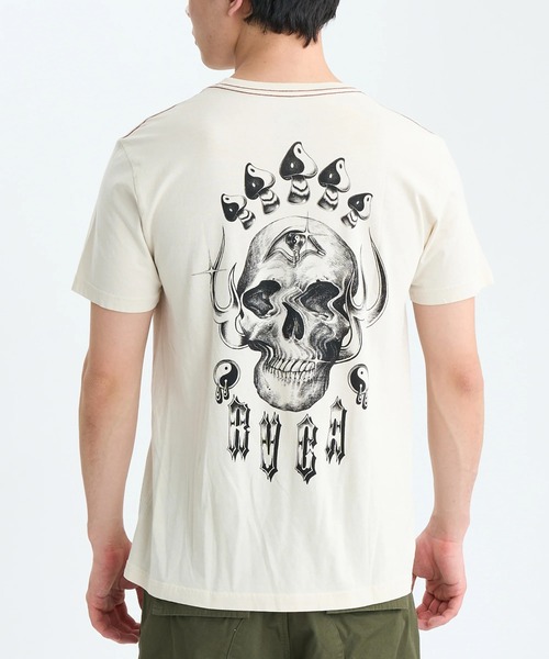 RVCA(ルーカ)の「RVCA メンズ BENJ ALL SEEING SS Tシャツ 【2025年秋冬モデル】/ルーカバックプリント半袖Tシャツ(Tシャツ/カットソー・メンズ・オフホワイト/ブラック系その他・LARGE/SMALL/MEDIUM/X-LARGE)」の2枚目の写真