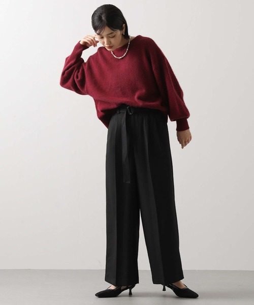 Gready Brilliant(グレディブリリアン)の「LUハイウエストセミワイド(その他パンツ・レディース・ブラック/モカ・36/38)」の6枚目の写真