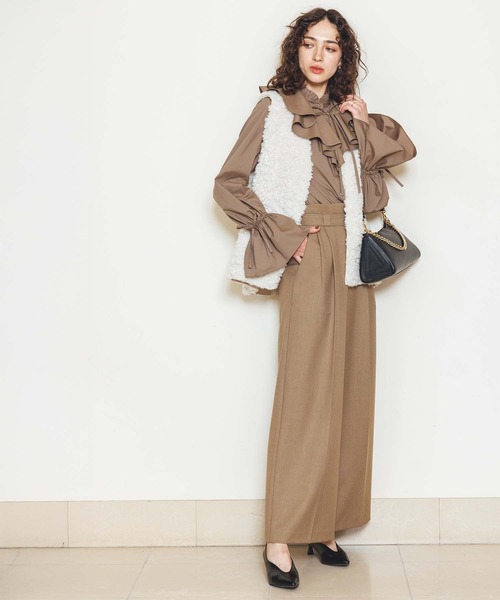 Gready Brilliant(グレディブリリアン)の「LUハイウエストセミワイド(その他パンツ・レディース・ブラック/モカ・36/38)」の16枚目の写真