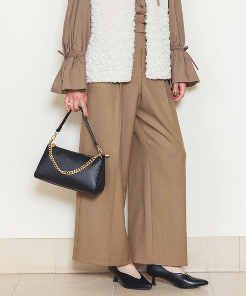 Gready Brilliant(グレディブリリアン)の「LUハイウエストセミワイド(その他パンツ・レディース・ブラック/モカ・36/38)」の17枚目の写真