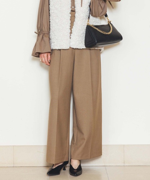 Gready Brilliant(グレディブリリアン)の「LUハイウエストセミワイド(その他パンツ・レディース・ブラック/モカ・36/38)」の18枚目の写真