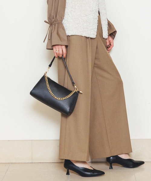 Gready Brilliant(グレディブリリアン)の「LUハイウエストセミワイド(その他パンツ・レディース・ブラック/モカ・36/38)」の19枚目の写真