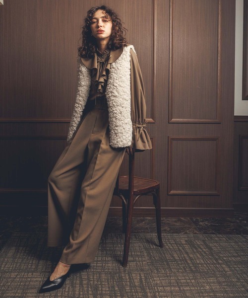 Gready Brilliant(グレディブリリアン)の「LUハイウエストセミワイド(その他パンツ・レディース・ブラック/モカ・36/38)」の21枚目の写真