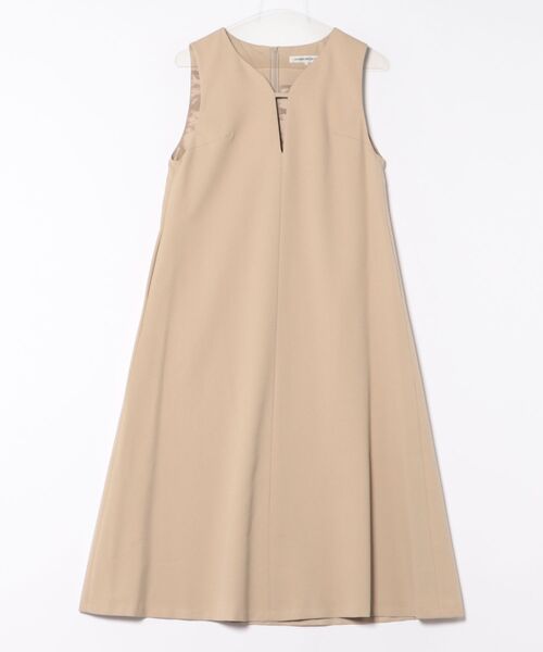 STRAWBERRY-FIELDS（ストロベリーフィールズ）の「プルックツイル/ウーリー千鳥_キーネックジャンパースカート（ジャンパースカート・レディース・ハウンドトゥース/ベージュ/ローズ系/ブラック・2）」の12枚目の写真