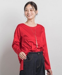 【WEB限定】汗じみ防止スムースロングTシャツ ≪洗える/接触冷感≫