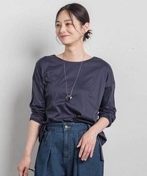 【WEB限定】汗じみ防止スムースロングTシャツ ≪洗える／接触冷感≫