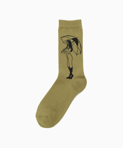 Whimsy（ウィムジー）の「Whimsy / ウィムジー REICO SOCKS（ソックス/靴下・メンズ・ブラック/ホワイト/ベージュ/ブルー系その他・FREE）」の4枚目の写真