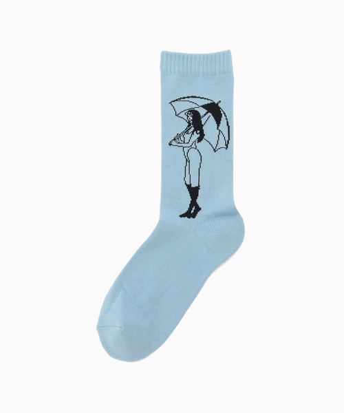 Whimsy（ウィムジー）の「Whimsy / ウィムジー REICO SOCKS（ソックス/靴下・メンズ・ブラック/ホワイト/ベージュ/ブルー系その他・FREE）」の2枚目の写真