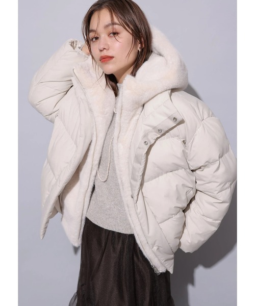 ファーフード付きMINOTECH中綿コート（ダウンジャケット