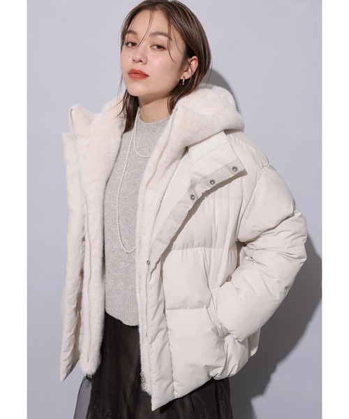 ファーフード付きMINOTECH中綿コート（ダウンジャケット