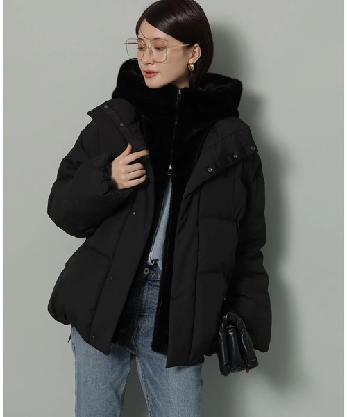 ファーフード付きMINOTECH中綿コート（ダウンジャケット