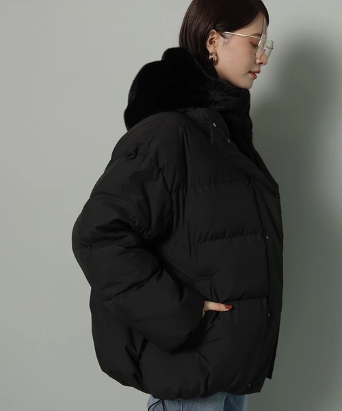 ファーフード付きMINOTECH中綿コート（ダウンジャケット